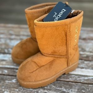 NEW Bebe Girls Fur-Lined Boots: Size 8; Adorable Little Bebe Uggs